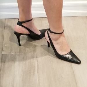 Leather Enzo heels